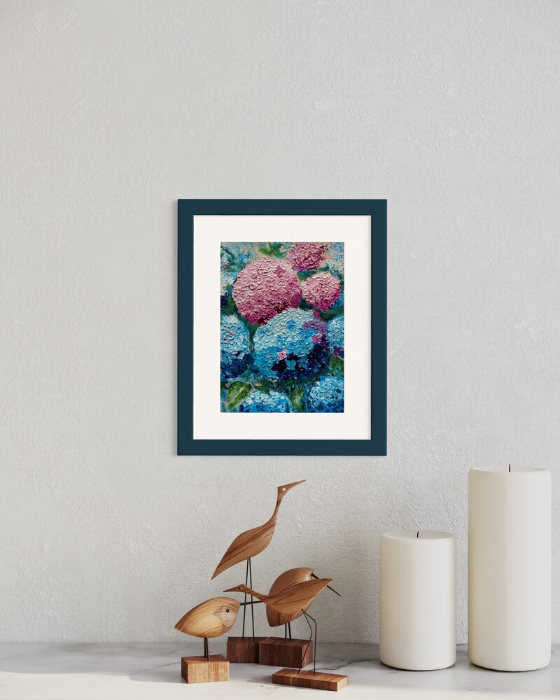 Hydrangeas in blue