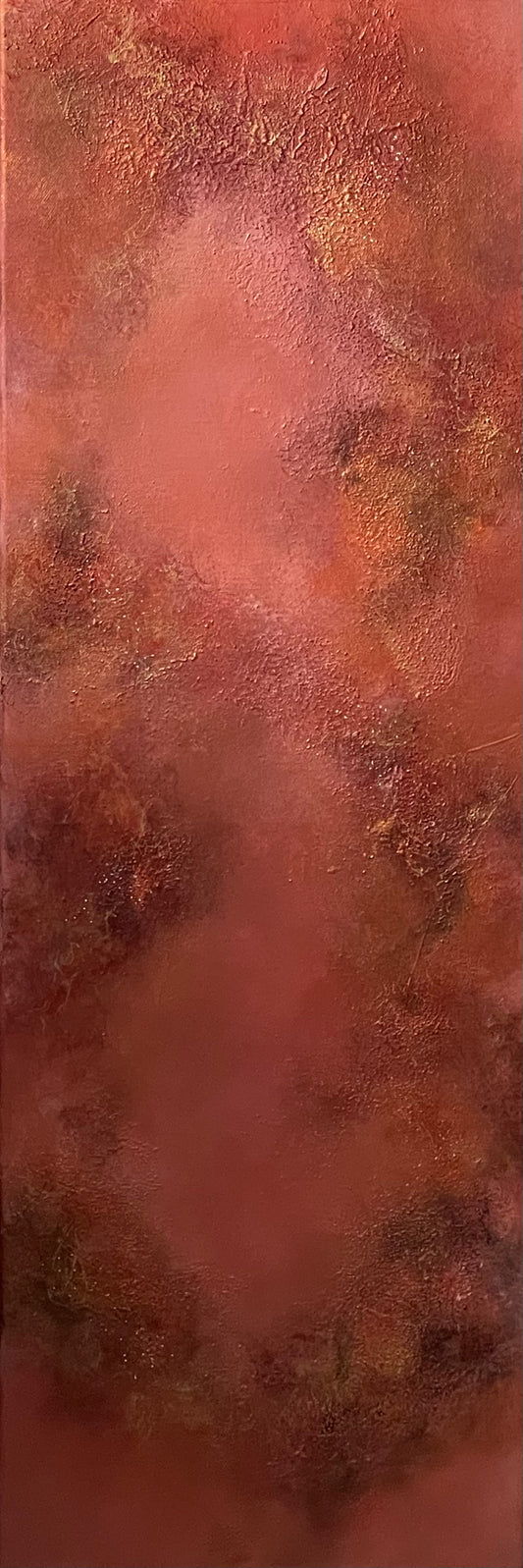 Abstract art with brown and orange hues